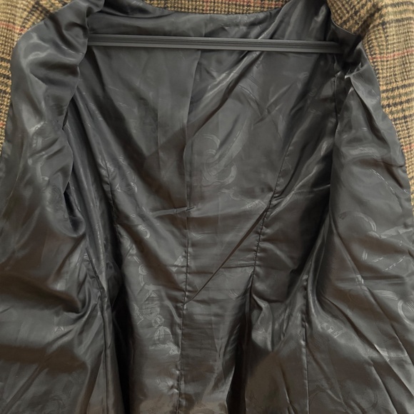 Lauren Ralph Lauren Plaid Double Breasted Coat In Brown - Picture 7 of 8